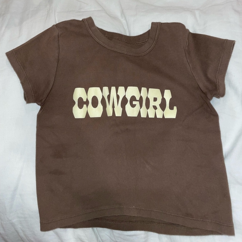 Brandy Melville Cowgirl Baby Tee
